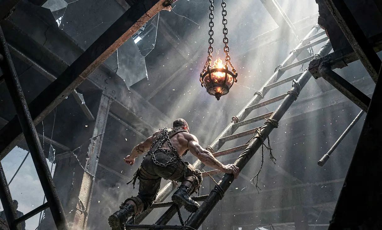 The Shattered Steel Ladder Match